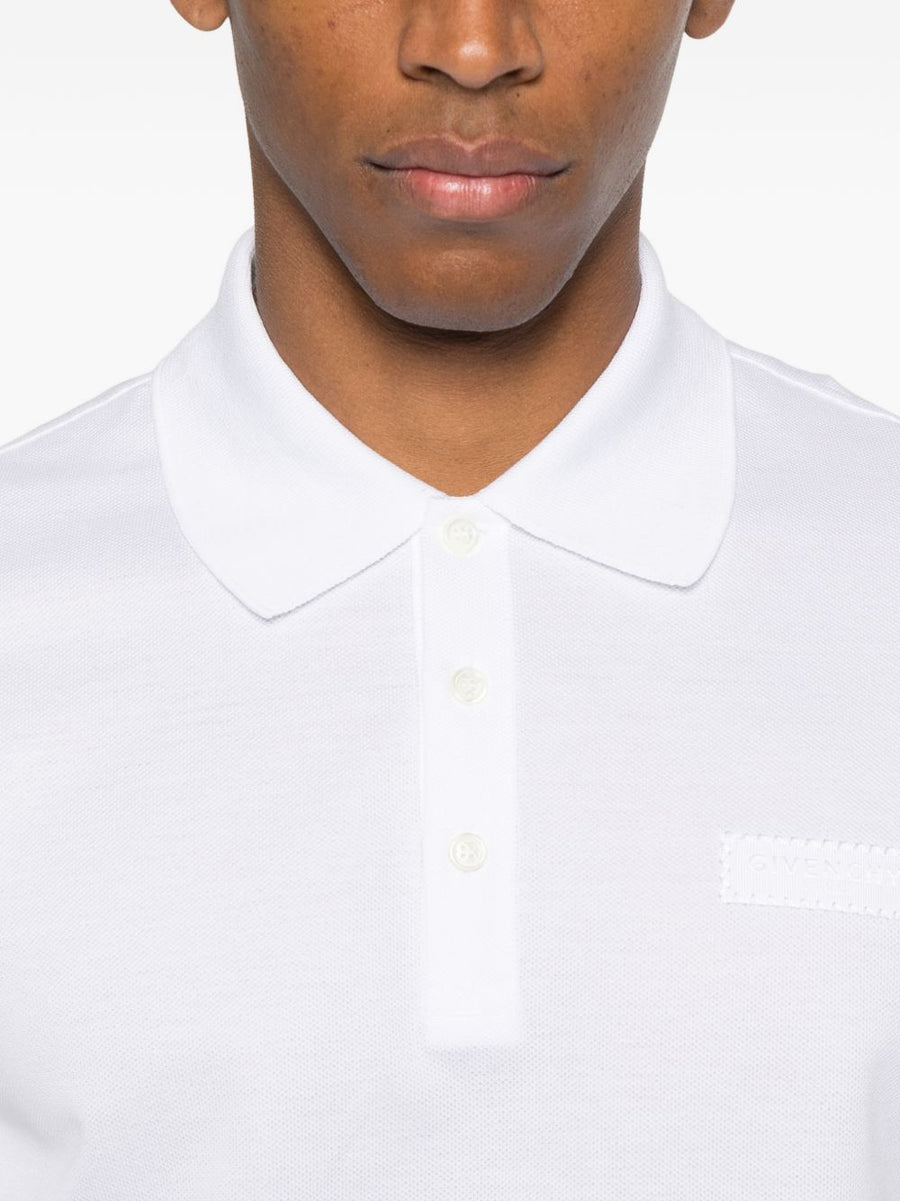 Givenchy Men's Cotton Polo Shirt White 100 Percent Cotton Breathable Refined Casual Essential