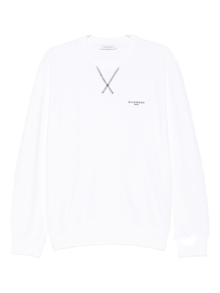 Givenchy Logo Cotton Hoodie For Men With Premium Comfort And White Embroidery Detail
