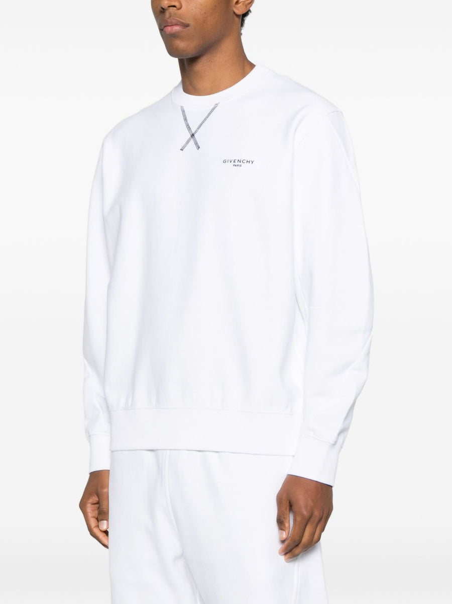Givenchy Logo Cotton Hoodie For Men With Premium Comfort And White Embroidery Detail