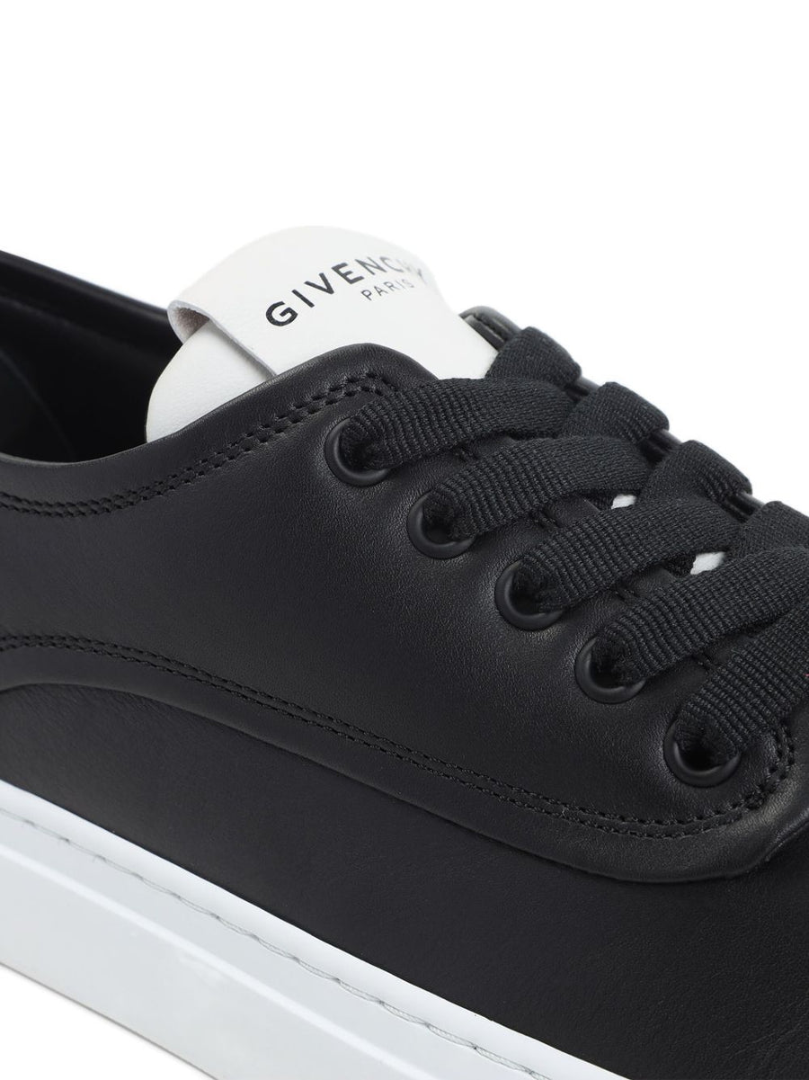 Givenchy New City Leather Sneakers For Men Premium Calf Leather Black Lace Up Versatile