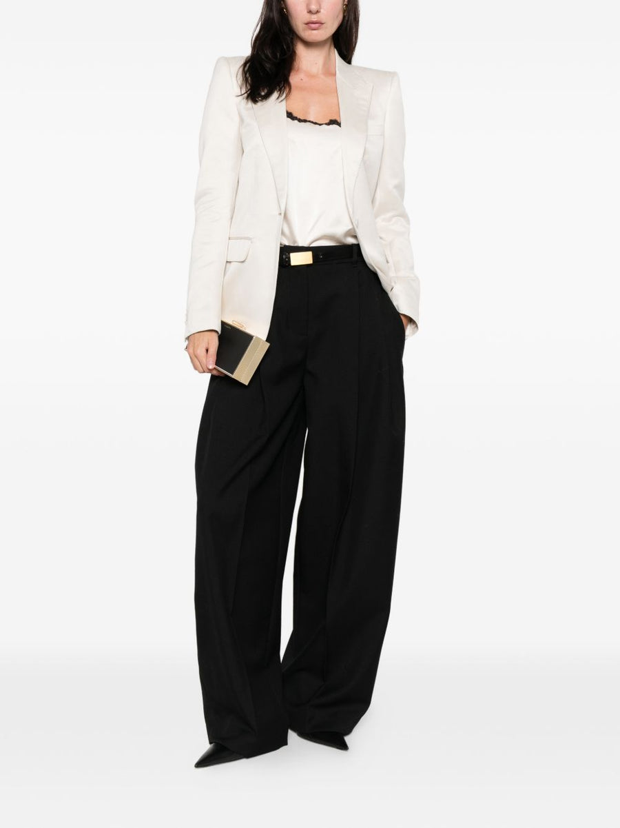 Tom Ford White Singlebreasted Blazer For Women Luxury Tailoring And Versatile Style FW2025