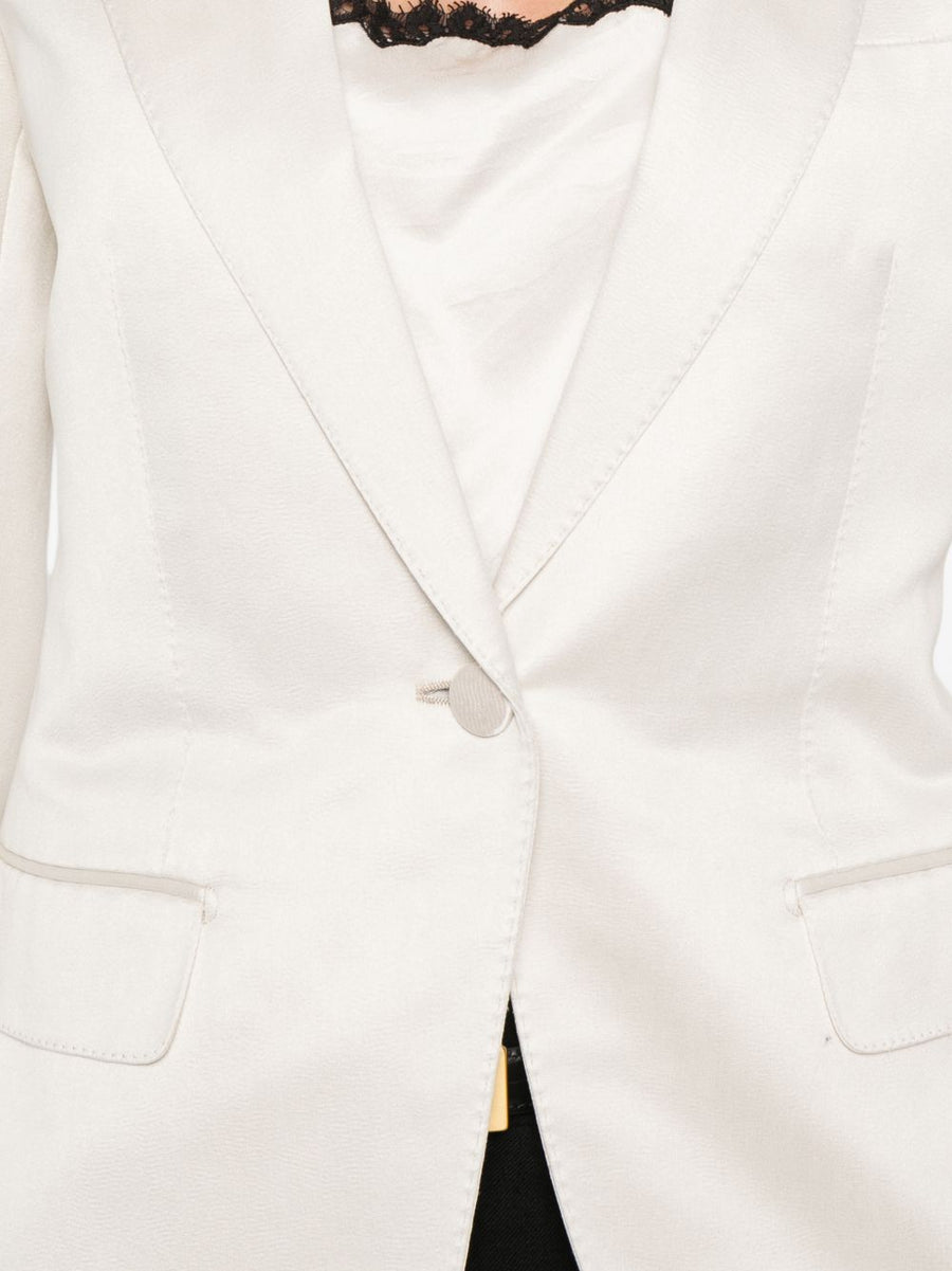 Tom Ford White Singlebreasted Blazer For Women Luxury Tailoring And Versatile Style FW2025