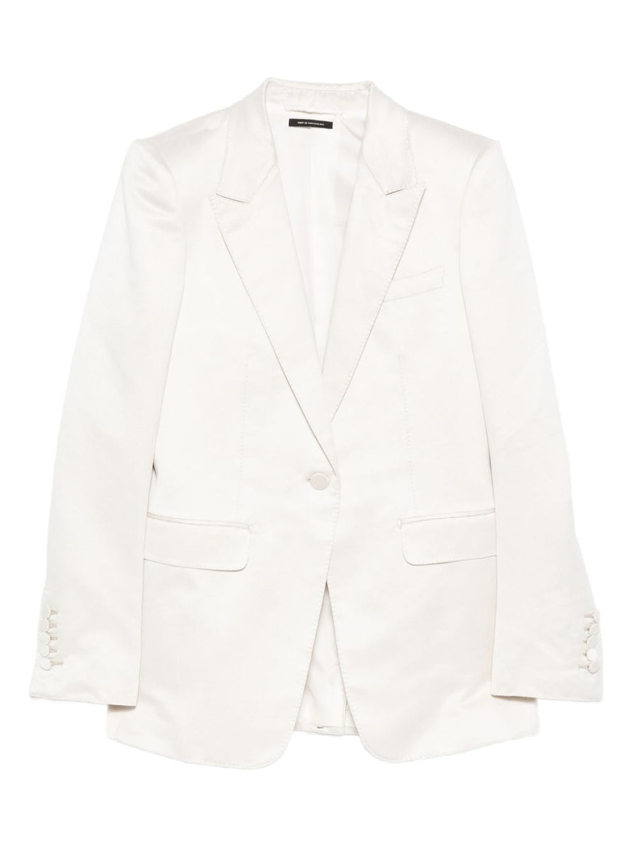 Tom Ford White Singlebreasted Blazer For Women Luxury Tailoring And Versatile Style FW2025
