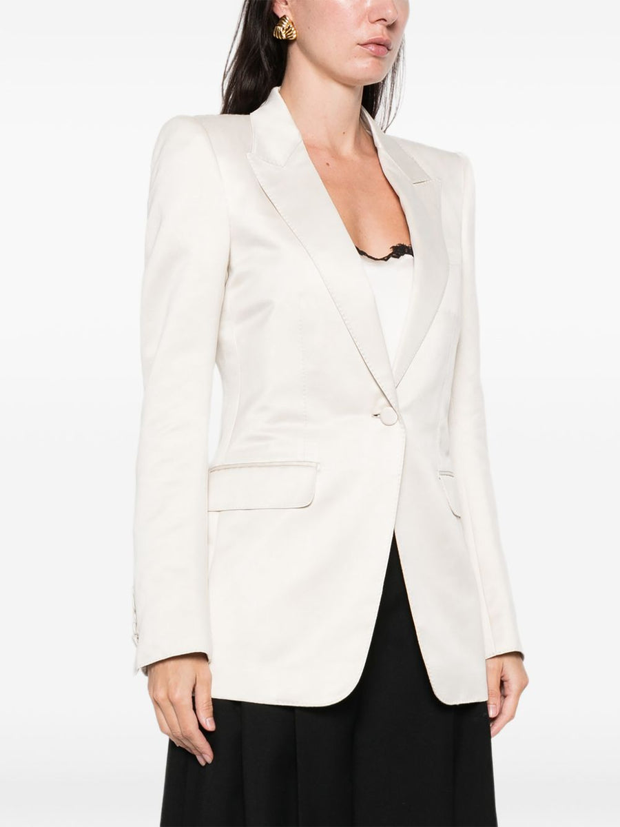 Tom Ford White Singlebreasted Blazer For Women Luxury Tailoring And Versatile Style FW2025