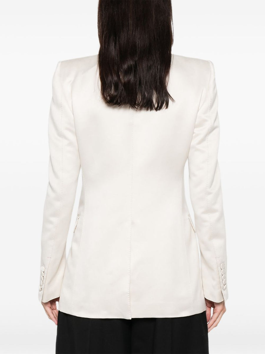 Tom Ford White Singlebreasted Blazer For Women Luxury Tailoring And Versatile Style FW2025