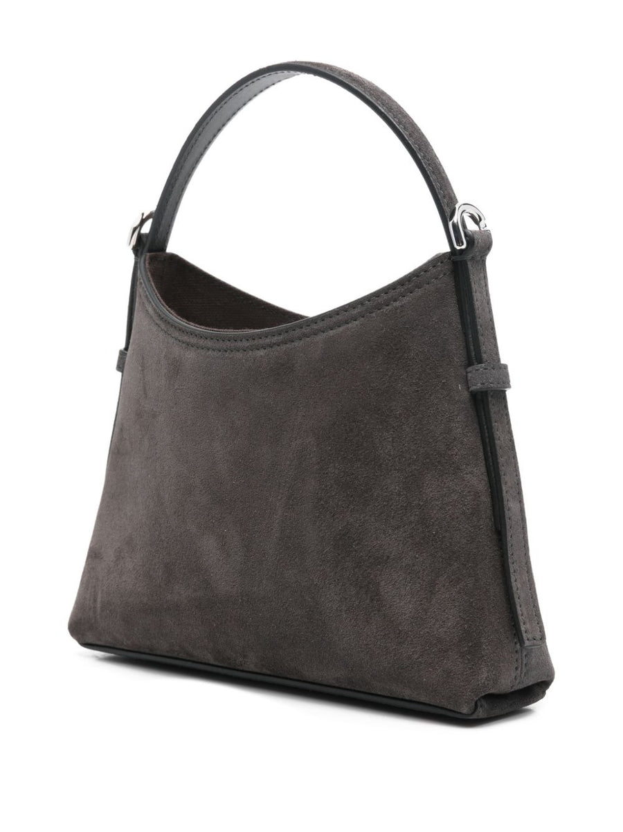 Givenchy Mini Voyou Bag Dark Grey Calf Leather Clutch Top Handle Detachable Strap For Women Day To Night Luxury