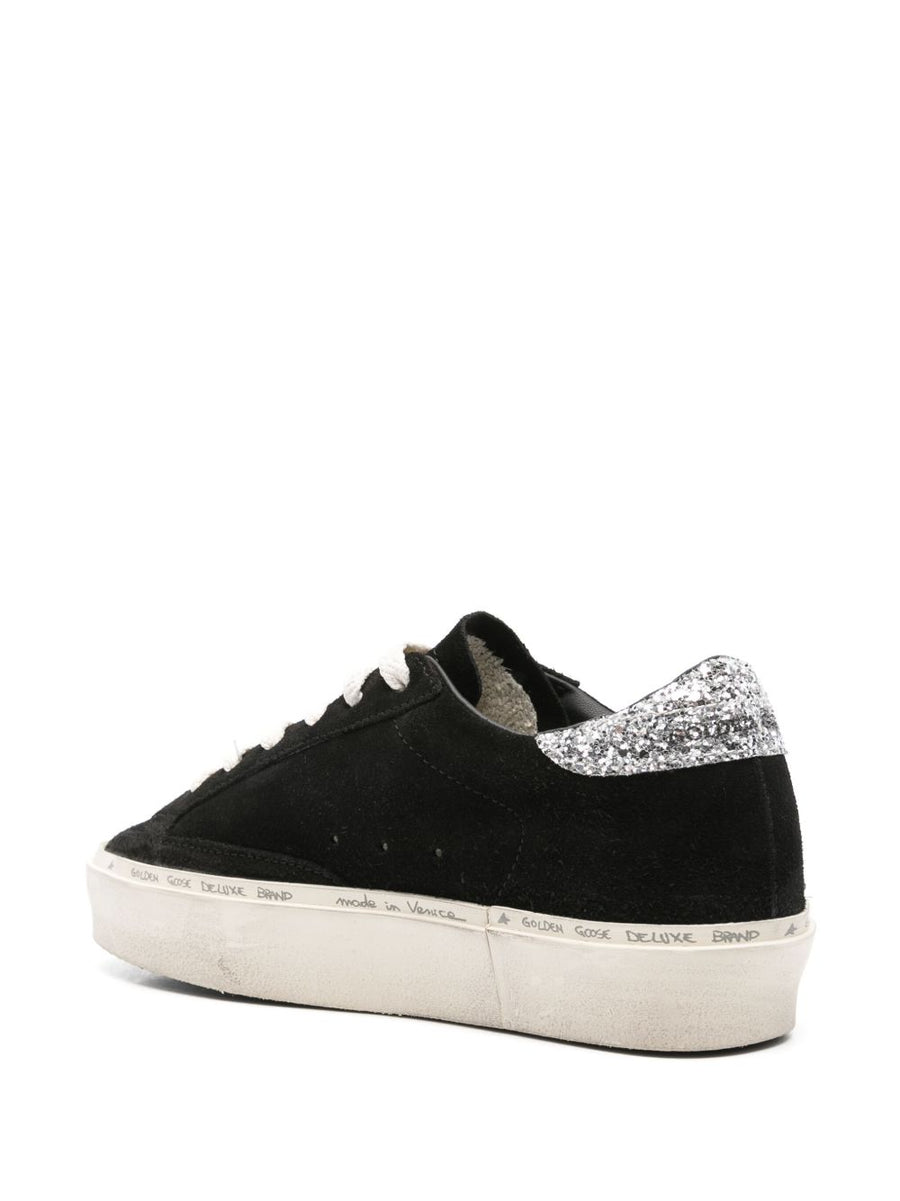 Golden Goose Hi Star Leather Sneakers For Women Black Luxury Comfort With Iconic Star Motif