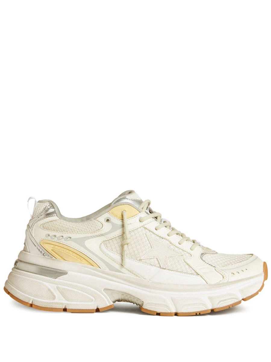 Golden Goose Lightstar Mens White Leather Sneaker With Iconic Star Detailing And All Day Comfort