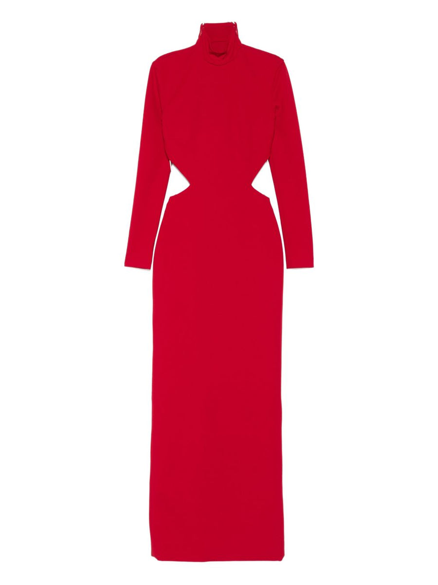 Solace London Wilma Maxi Dress Red Luxurious Back Cutout And Back Zip For Women Everywhere