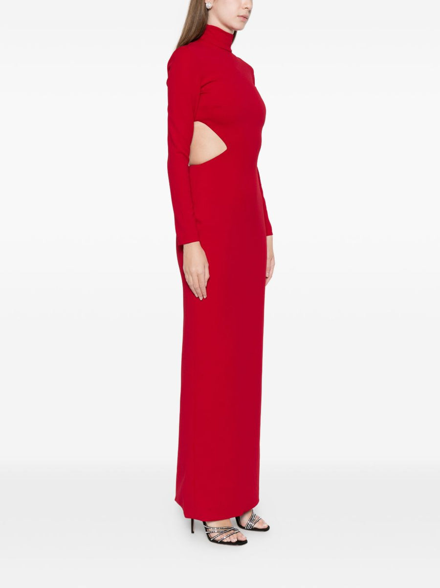 Solace London Wilma Maxi Dress Red Luxurious Back Cutout And Back Zip For Women Everywhere