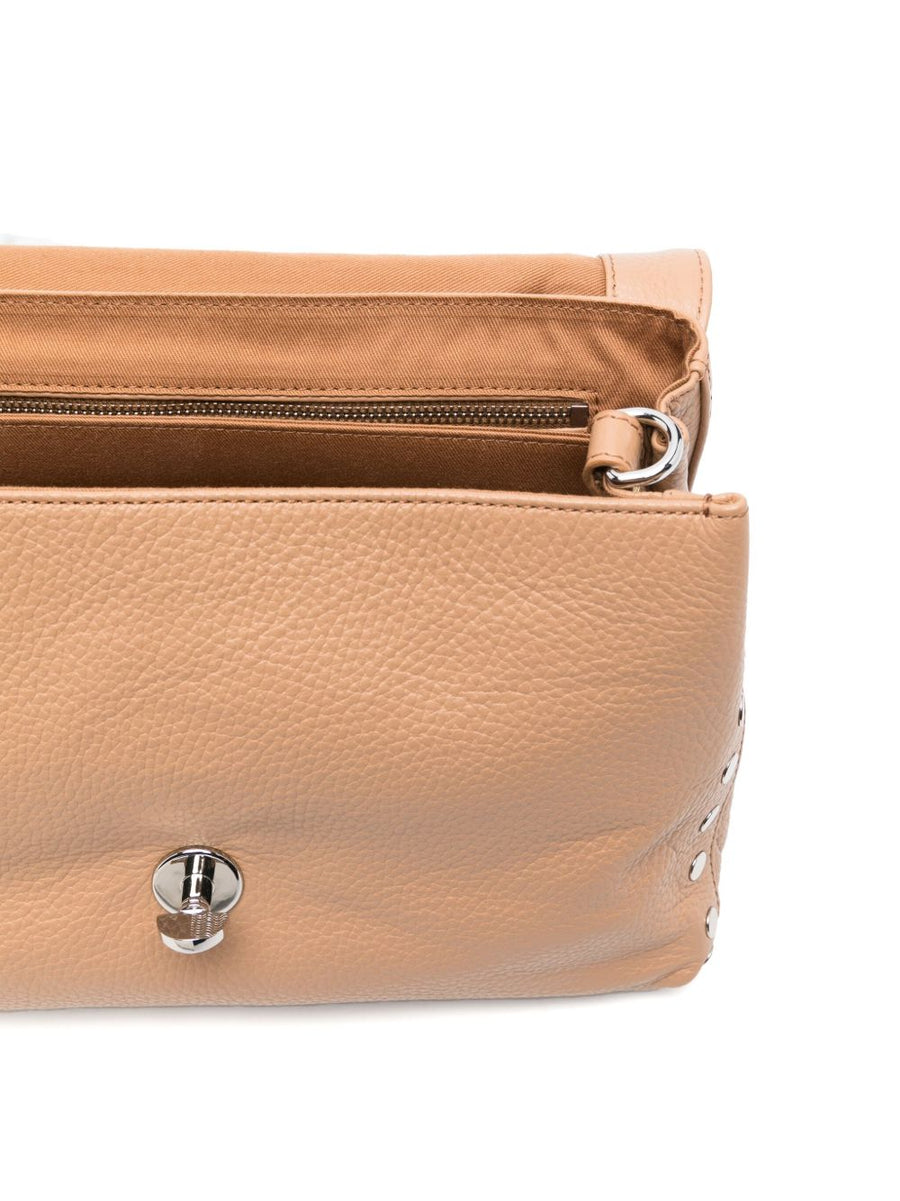 Zanellato Postina Small Bag Hammered Brown Leather For Women Dual Carry Versatile Everyday Luxury Handbag