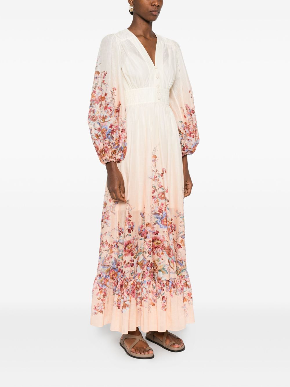 Zimmermann V-neck Awaken cotton maxi dress