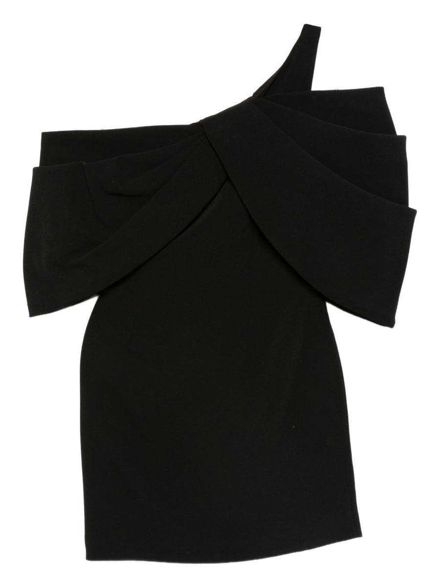 Solace London Thelma One-Shoulder Mini Dress With Draped Detail For Modern Elevated Eveningwear