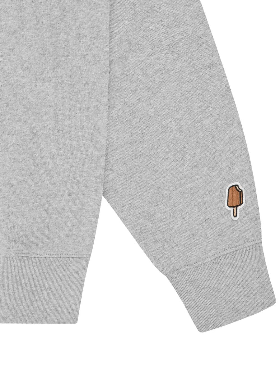 Icecream Running Dog Cotton Sweatshirt For Men Grey Crewneck With All Day Comfort