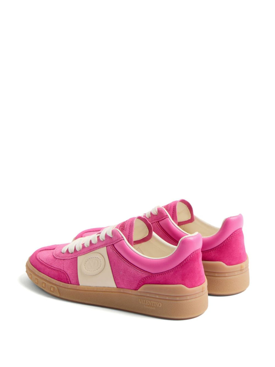 Valentino Garavani Upvillage Sneaker For Women Calf Leather Two Tone Panelled Luxury