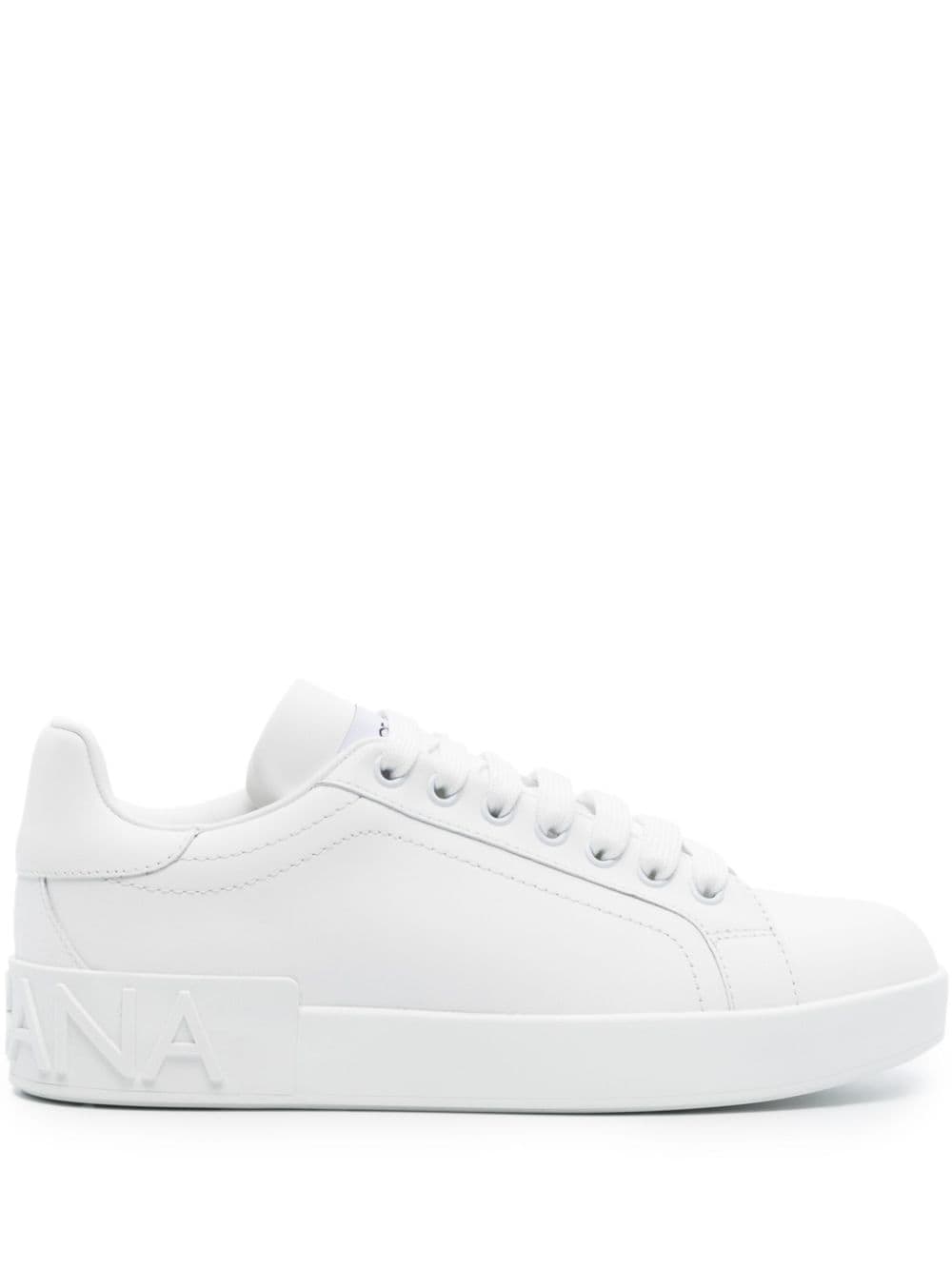 Dolce & Gabbana-Portofino' sneaker in white calf leather.