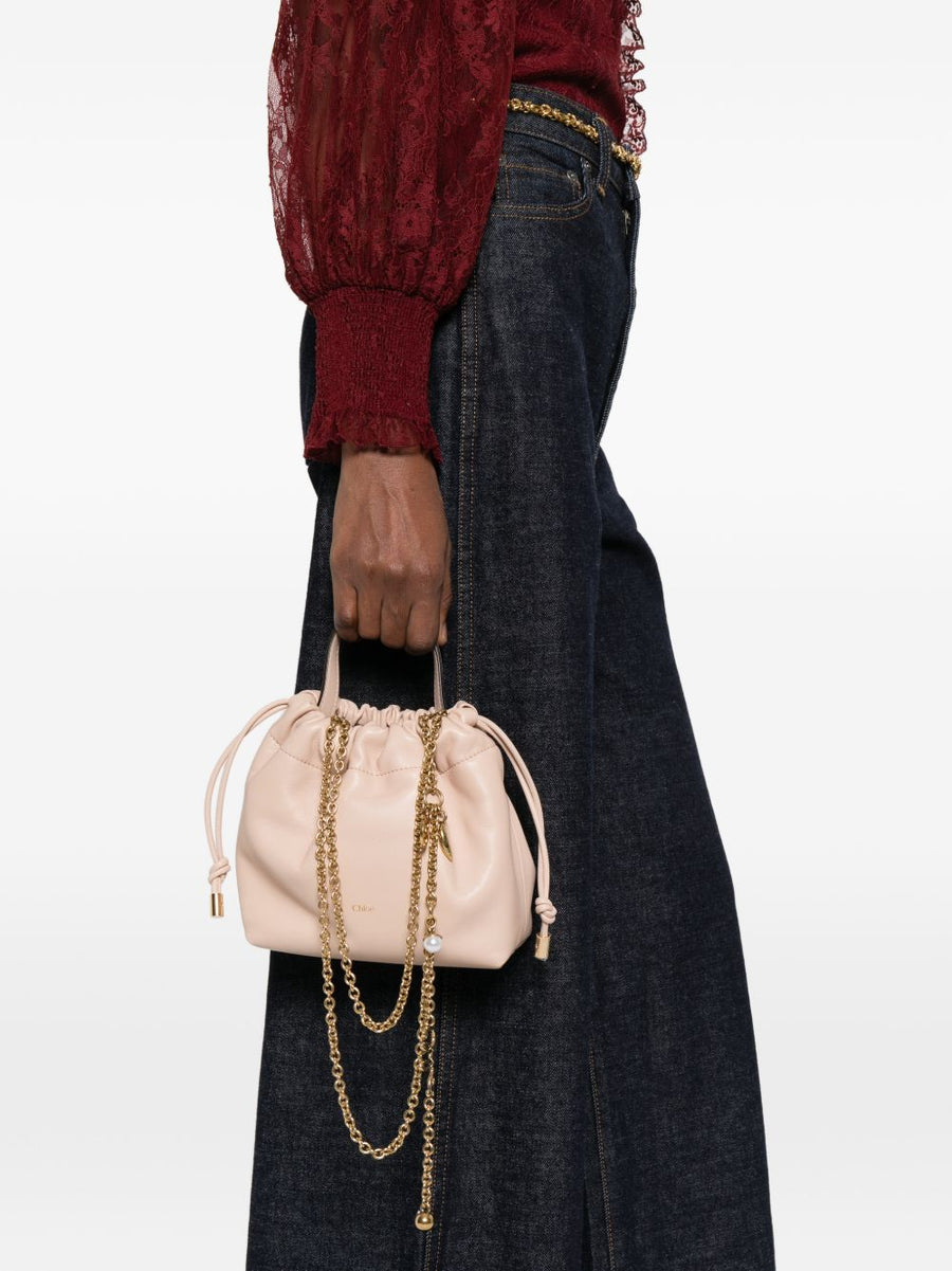 Chloé Mini Chloé Icons Shoulder Bag With Chain In Soft Leather