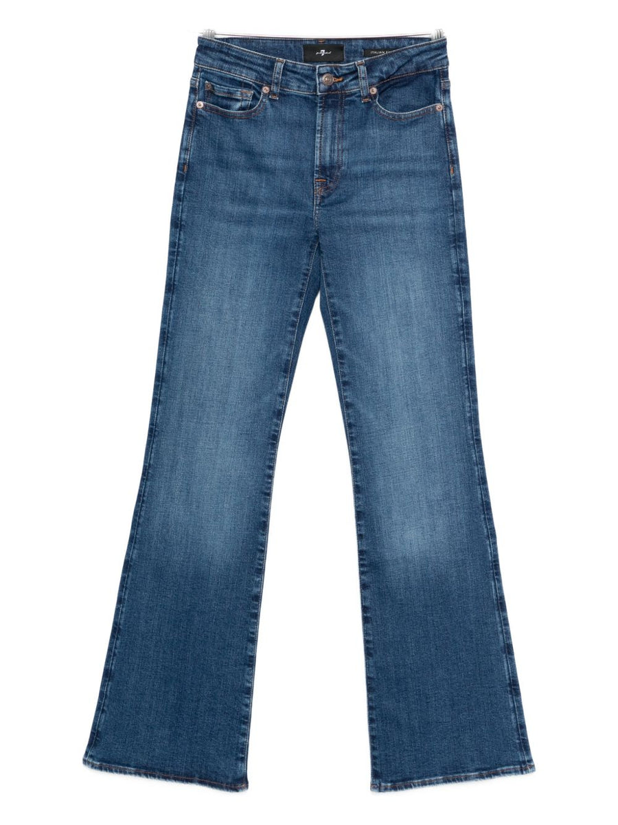Seven Leggy Bootcut Denim Jeans Navy for Women Flattering Leggy Silhouette and Everyday Comfort