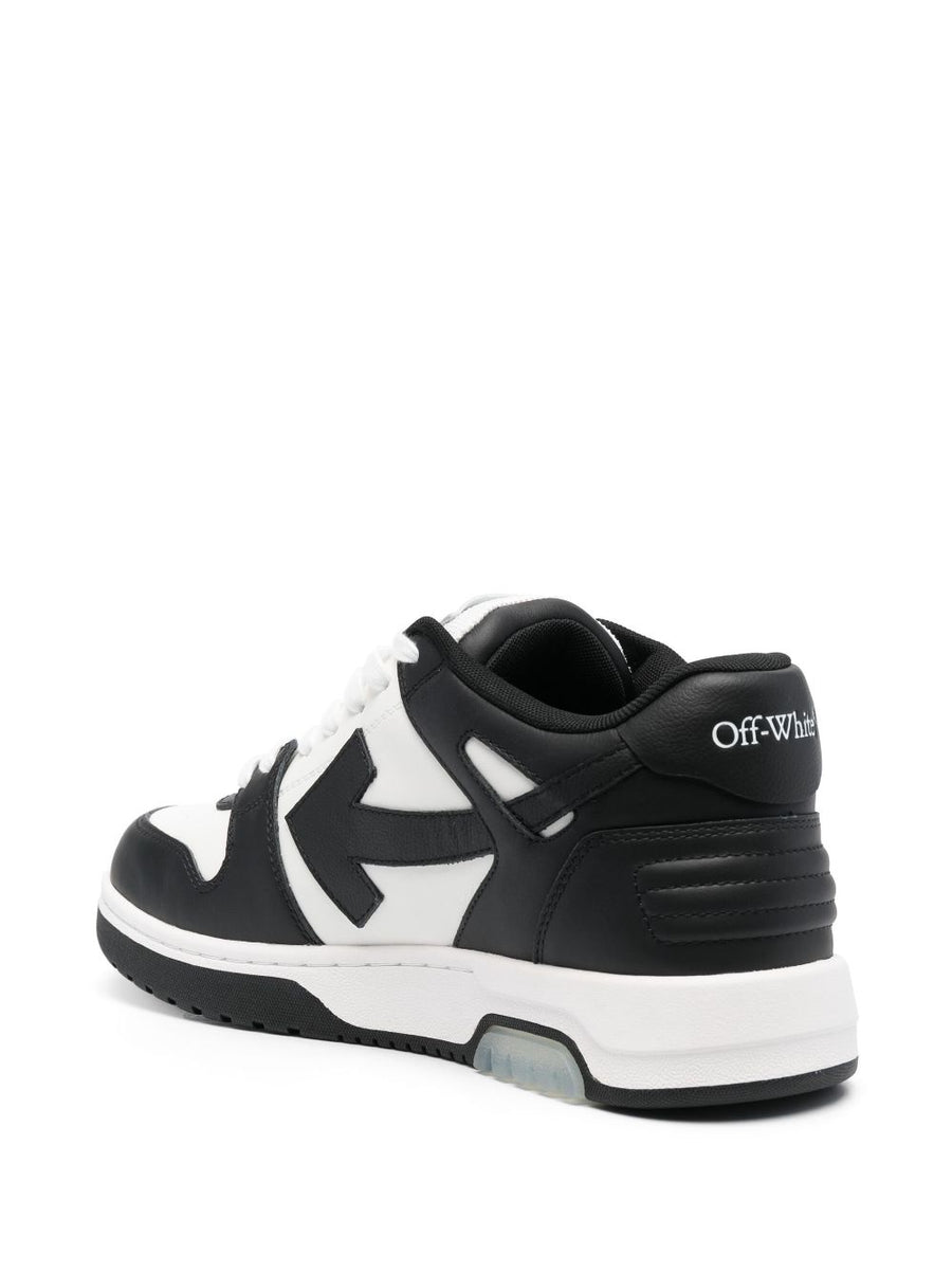 Off White Out Of Office Sneakers Men Bold Streetwear With Arrows Motif Panelled Zip Tie Tag