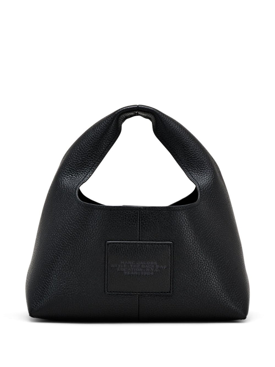 Marc Jacobs The Mini Sack Bag Black Grained Leather, Compact Luxury For Women Day To Night