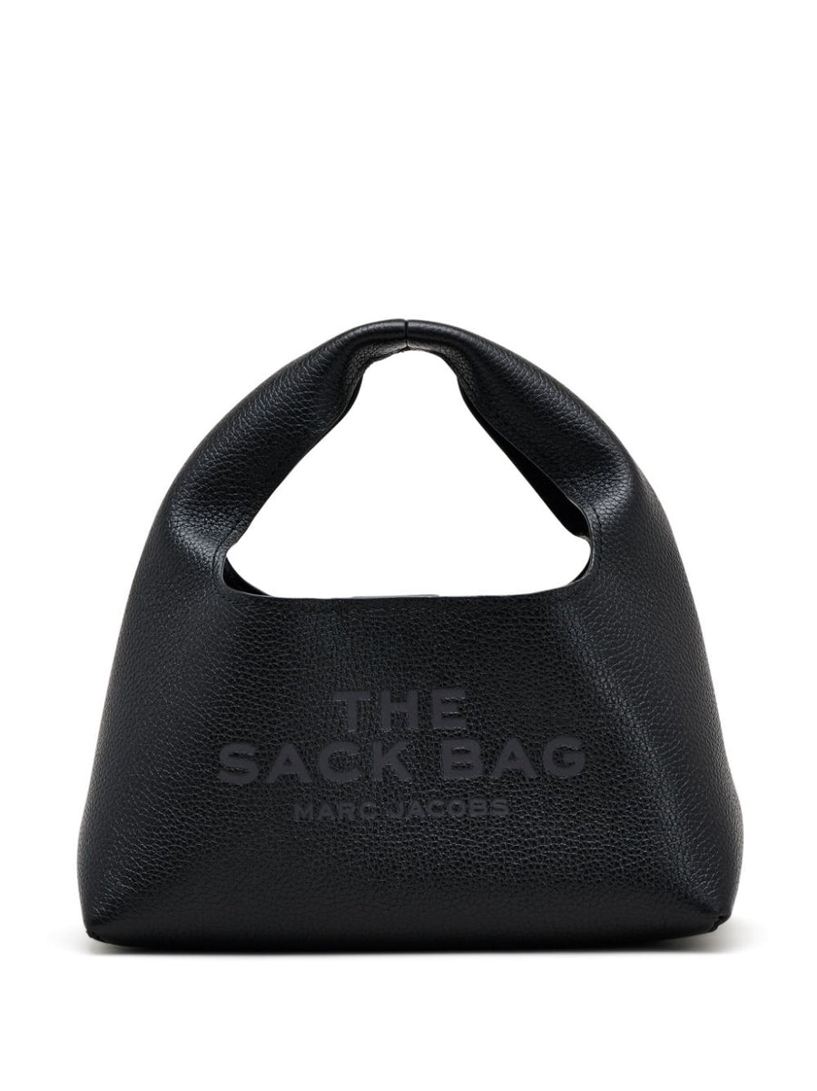 Marc Jacobs The Mini Sack Bag Black Grained Leather, Compact Luxury For Women Day To Night