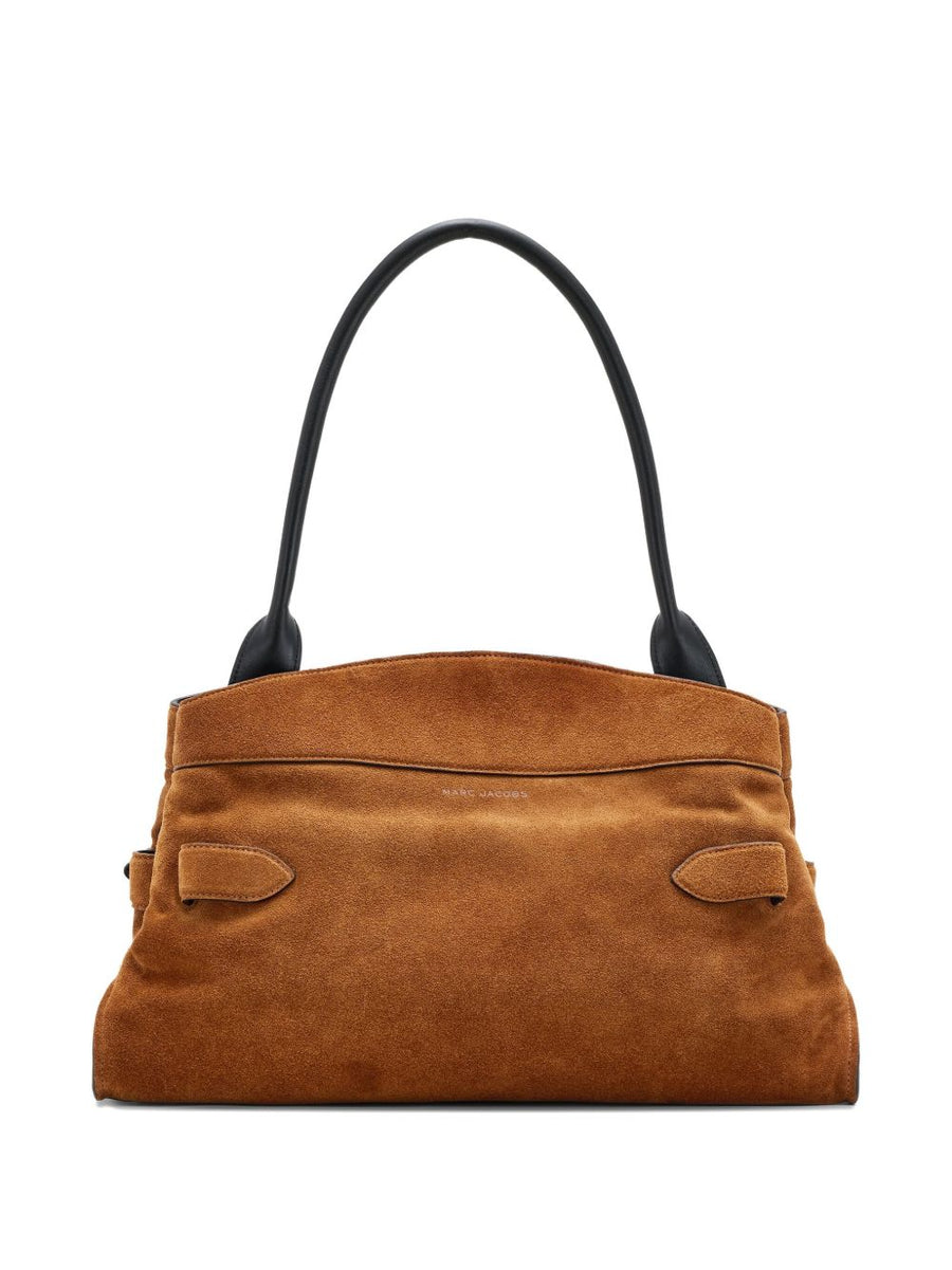 Marc Jacobs Dakota Suede Satchel Bag For Women With Copper Belt Detail And Gold Buckle