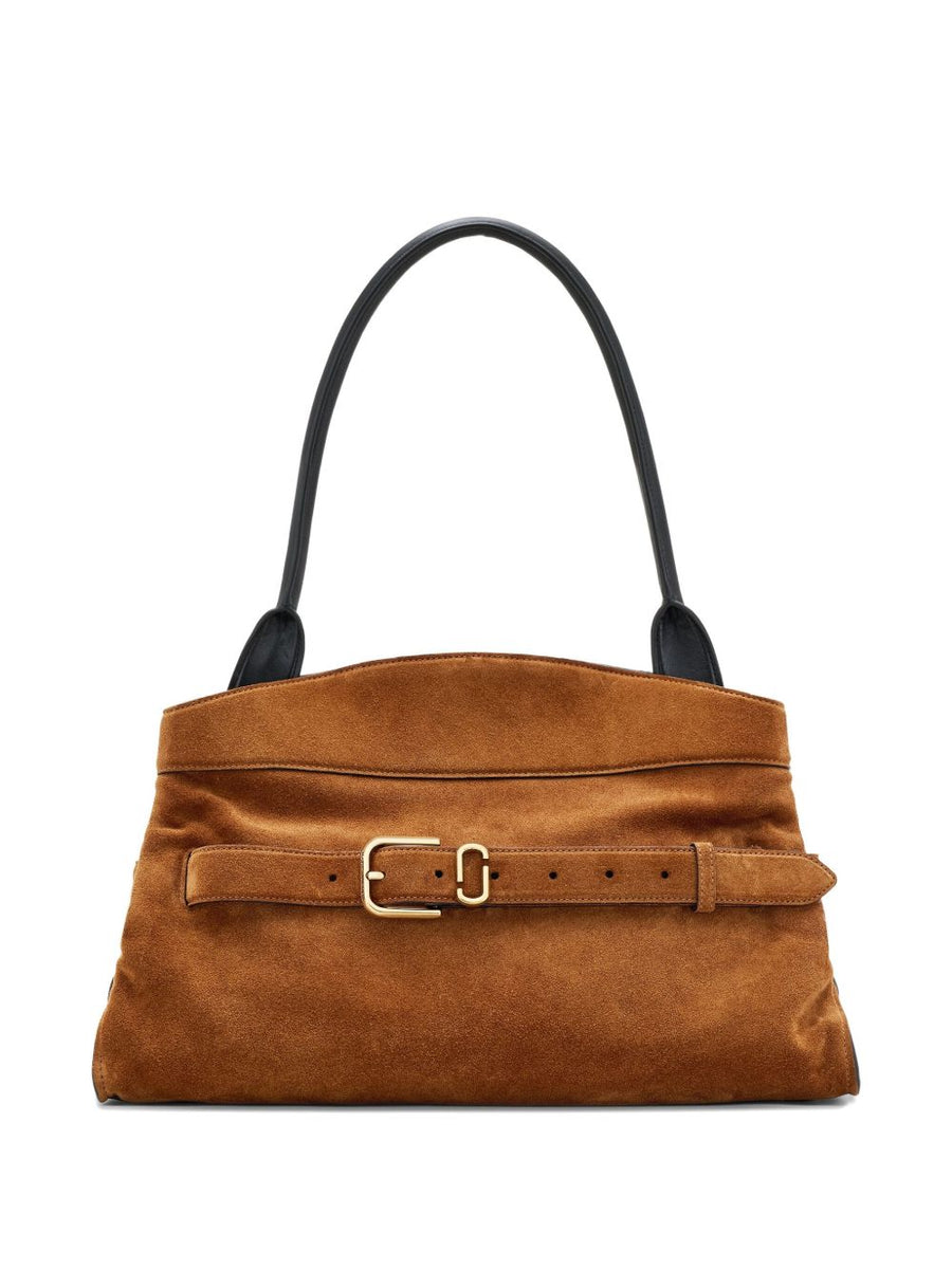 Marc Jacobs Dakota Suede Satchel Bag For Women With Copper Belt Detail And Gold Buckle