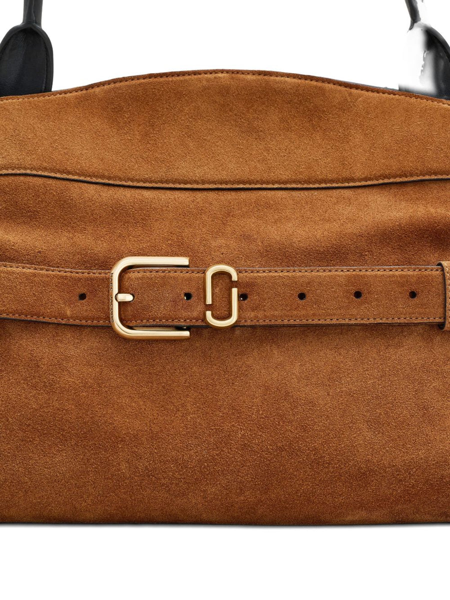 Marc Jacobs Dakota Suede Satchel Bag For Women With Copper Belt Detail And Gold Buckle