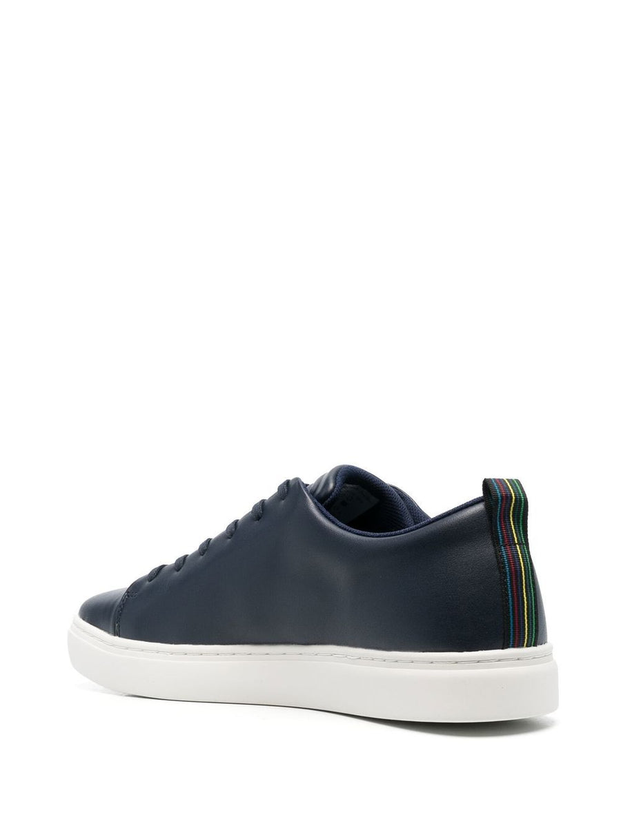 PS By Paul Smith Lee Leather Sneakers Navy Calf Leather For Men Luxury Comfort Style