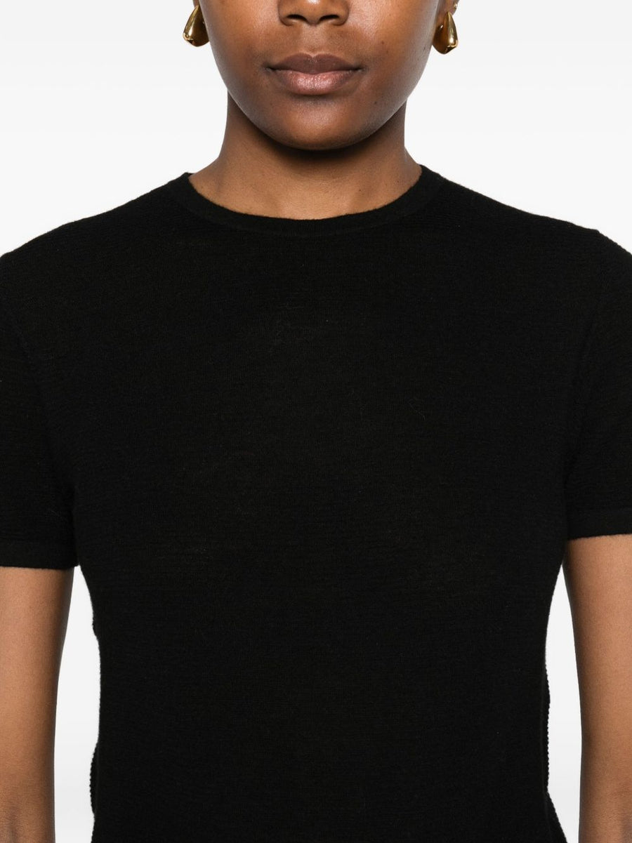 Lisa Yang Ira Black Cashmere T Shirt Luxury Topwear