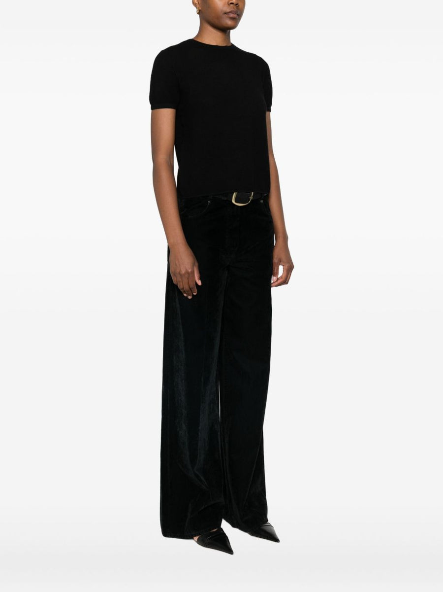 Lisa Yang Ira Black Cashmere T Shirt Luxury Topwear