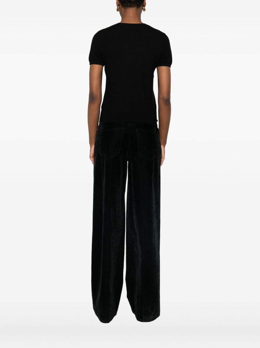 Lisa Yang Ira Black Cashmere T Shirt Luxury Topwear