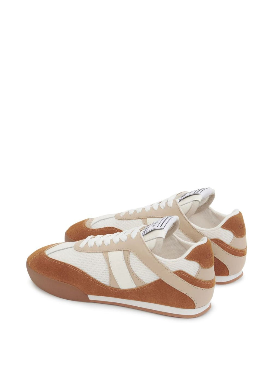 Chloé Kick Sneakers for Women with Beige Debossed Logo and Luxurious 1cm Inner Wedge Heel