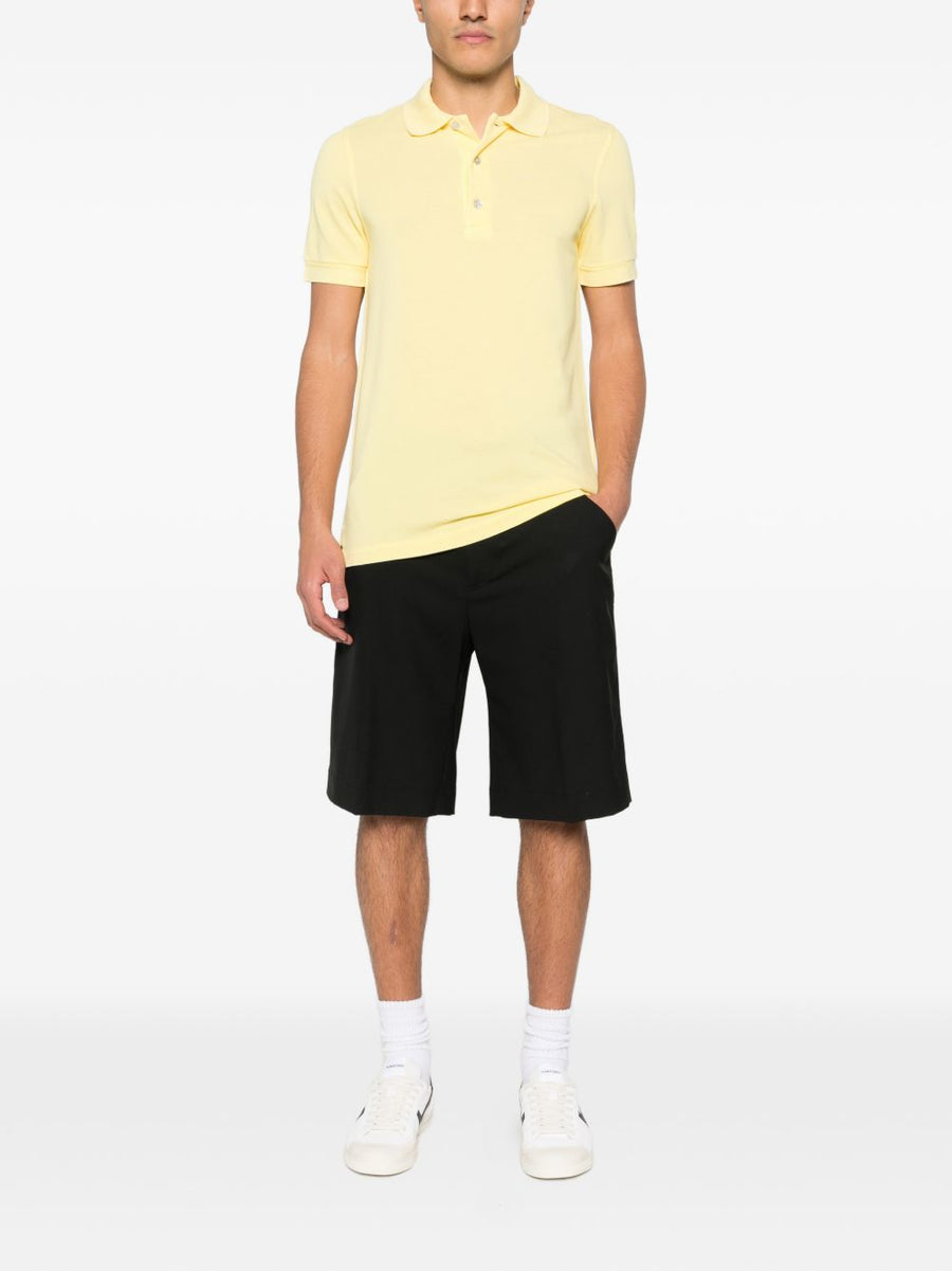 Tom Ford Luxury Cotton Lyocell Polo Shirt for Men in Bright Yellow with Refined Silhouette