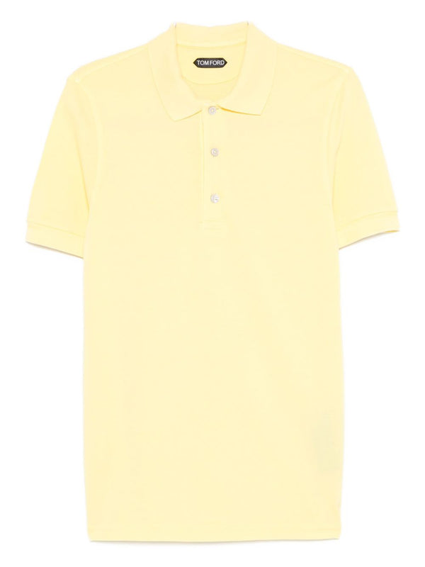 Tom Ford Luxury Cotton Lyocell Polo Shirt for Men in Bright Yellow with Refined Silhouette