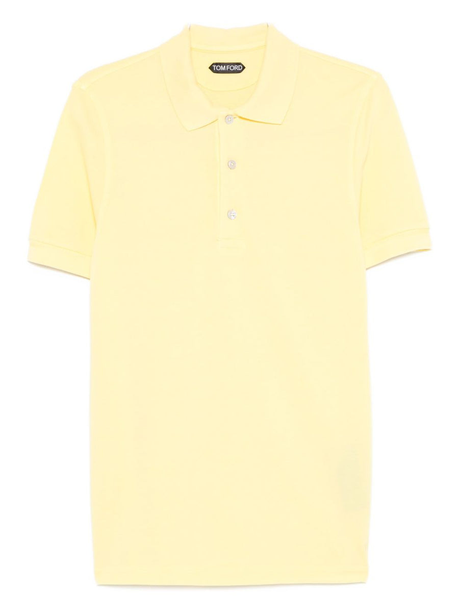Tom Ford Luxury Cotton Lyocell Polo Shirt for Men in Bright Yellow with Refined Silhouette