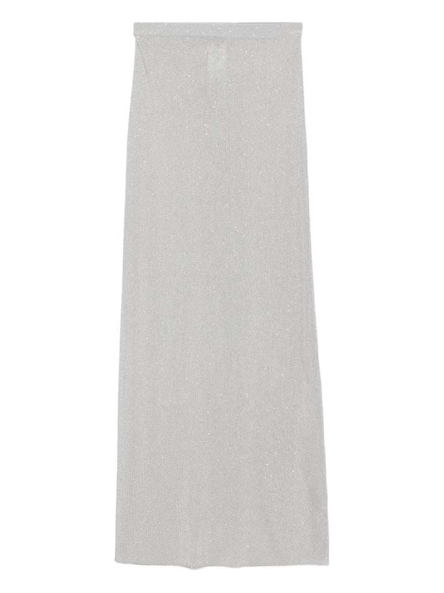 Tom Ford Sequined Long Skirt Mid Rise Ribbed Waistband For Women Luxury Eveningwear