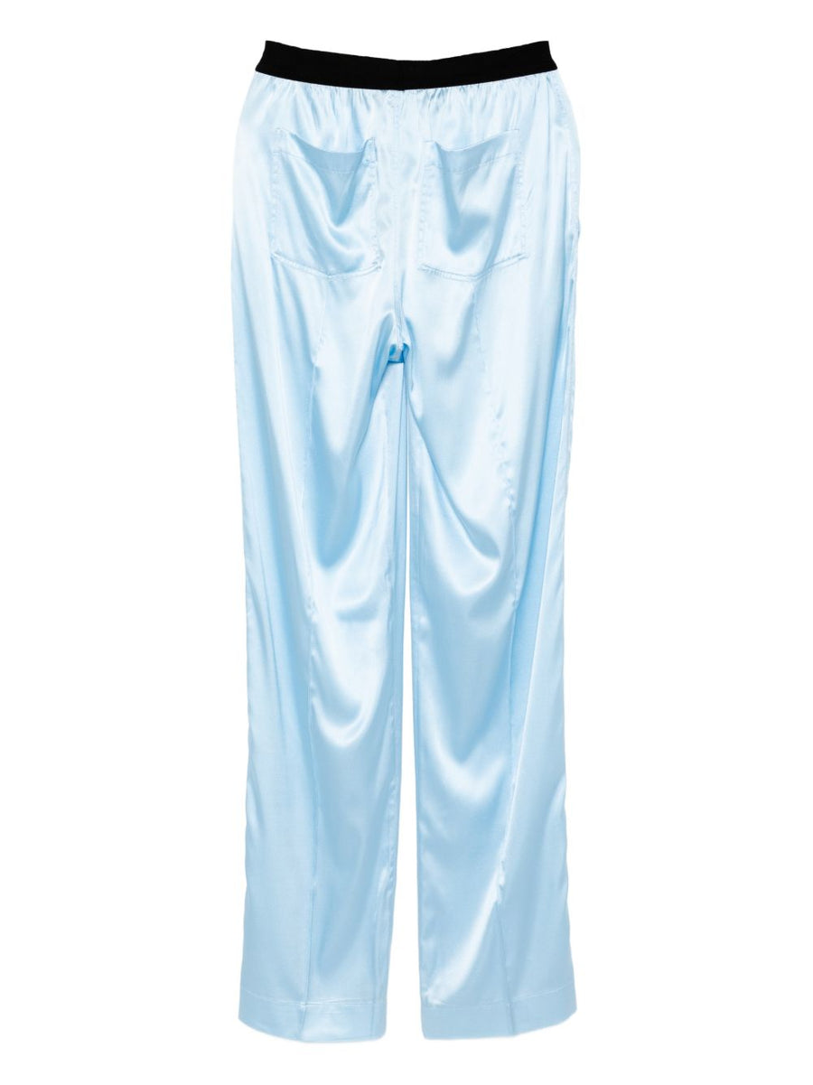 Tom Ford Silk Trousers For Women Luxury Loungewear With Elastic Waistband And Side Pockets