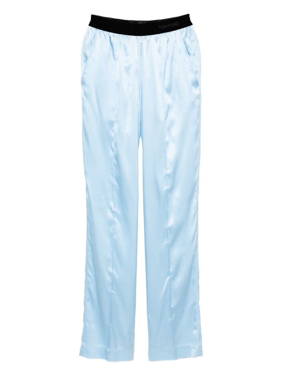 Tom Ford Silk Trousers For Women Luxury Loungewear With Elastic Waistband And Side Pockets