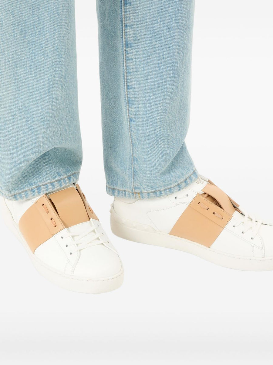 Valentino Garavani Calfskin Open Sneaker For Men Premium Luxury Calf Leather Comfort Everyday