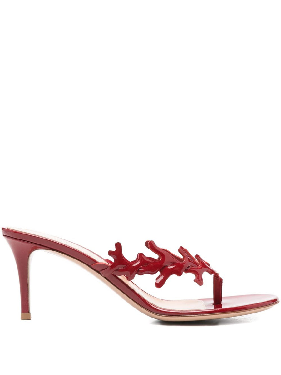 Gianvito Rossi Ocean Patent Leather Sandals For Women 7 Cm Embellished Strap Luxury Edition