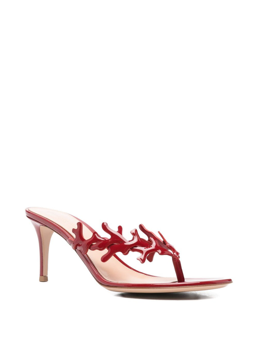 Gianvito Rossi Ocean Patent Leather Sandals For Women 7 Cm Embellished Strap Luxury Edition
