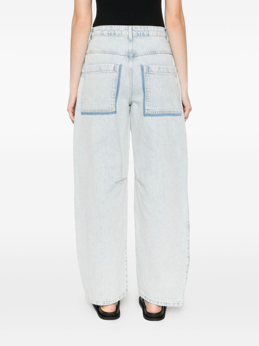 Herskind Esme Denim Jeans For Women Sustainable 100 Percent Organic Cotton Light Blue Side Detailing Everyday Versatile