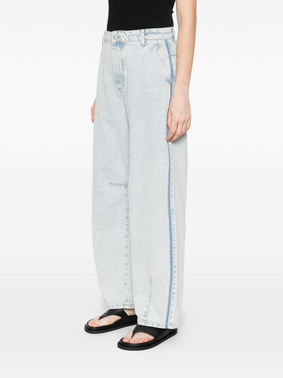 Herskind Esme Denim Jeans For Women Sustainable 100 Percent Organic Cotton Light Blue Side Detailing Everyday Versatile