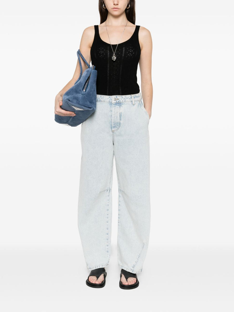 Herskind Esme Denim Jeans For Women Sustainable 100 Percent Organic Cotton Light Blue Side Detailing Everyday Versatile