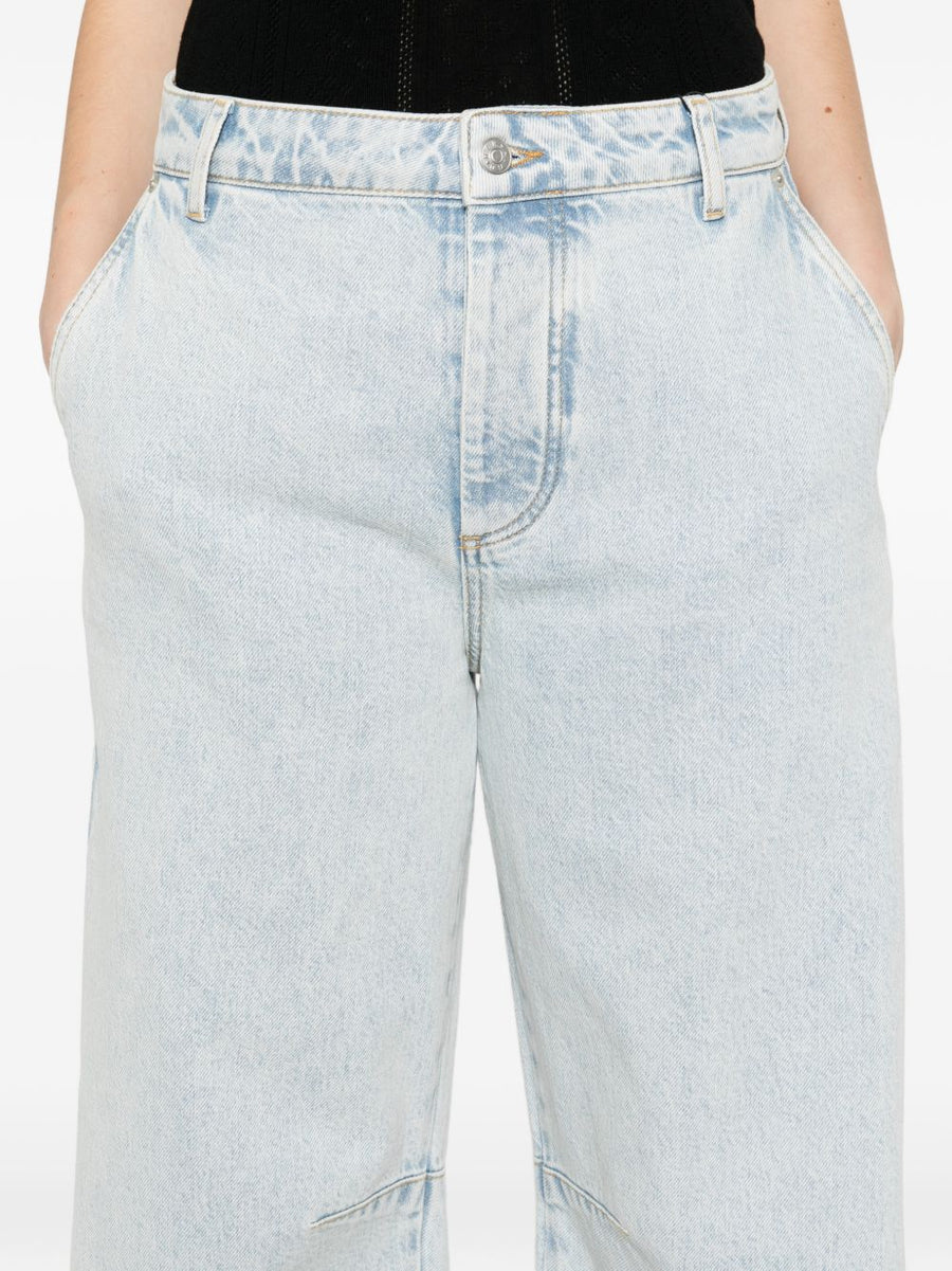 Herskind Esme Denim Jeans For Women Sustainable 100 Percent Organic Cotton Light Blue Side Detailing Everyday Versatile