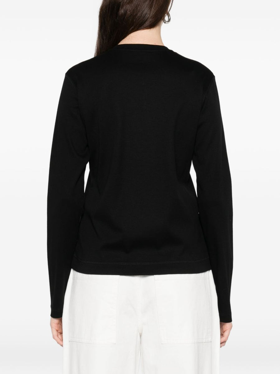 Herskind Organic Cotton Crewneck Sweater For Women Black Luxurious Everyday Topwear Spring Summer 2026 Collection