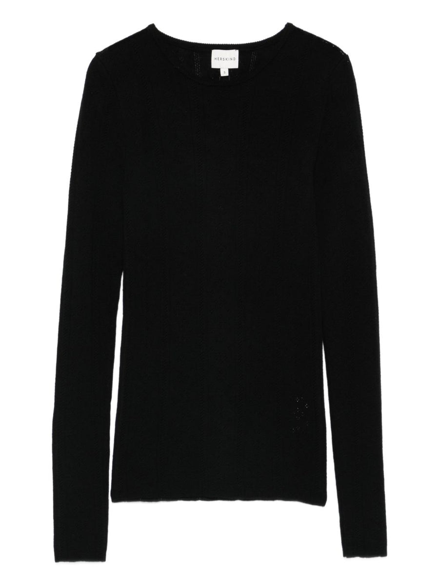 Herskind Merino Wool Crewneck Sweater For Women Breathable Cozy Knit Top OEKO TEX Certified