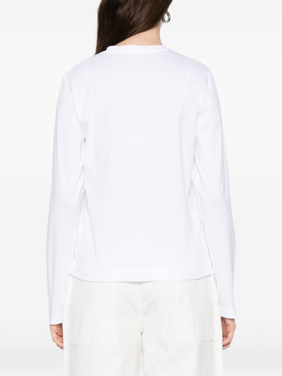 Herskind Organic Cotton Crewneck Sweater For Women, Pristine White, Breathable Everyday Essential