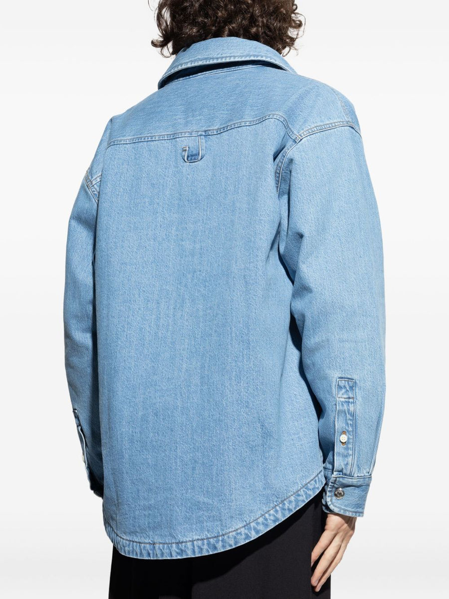 Jacquemus Denim Shirt For Men La Chemise Boulanger Light Blue Premium Front Button Chest Pocket Spring Summer 2026